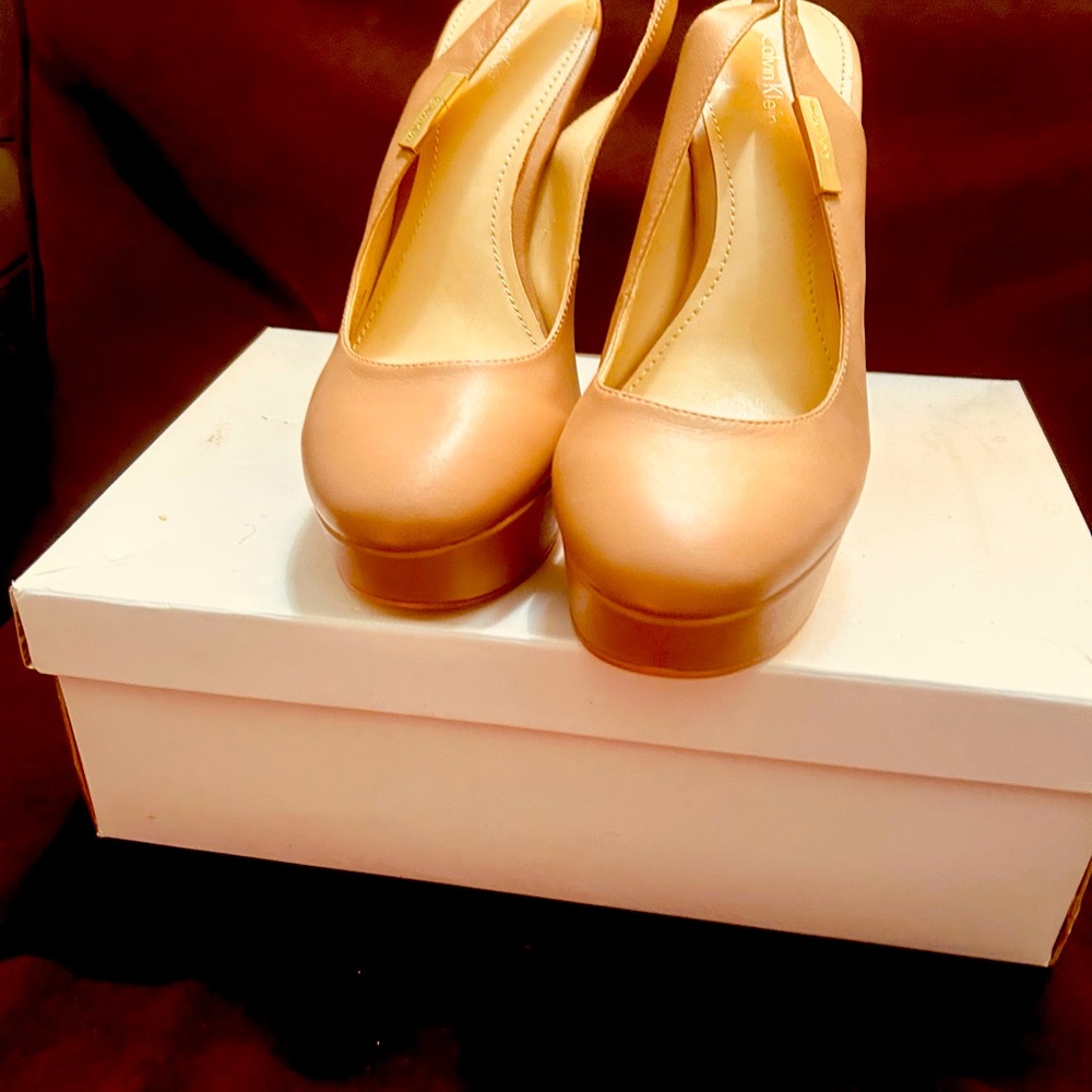 Calvin Klein platforms heels